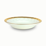 Truro Gold Rimmed Dinner Bowl 9.25”
White with gold edge
Dishwasher safe, but hand washing will prolong the finish. Not microwave safe.

